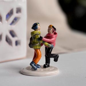 Custom clay figurine hand-painted and shaped to match customer’s photo, personalized miniature art