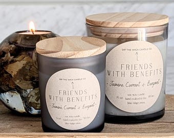 FRIENDS WITH BENEFITS Soy Candle -  Gift for Him, Gift for Her, Funny Candle, Lover Gift, Vulgar Candle, Sexy Candle, Housewarming