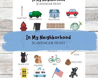 In My Neighborhood Scavenger Hunt (PDF Download)