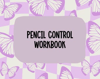 Pencil Control Workbook Tracing Fine Motor Skills Instant Download Homeschool Worksheets