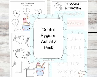 Dental Health Activity Pack • Toddler Learning, Hygiene Printable (PDF Download)
