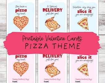 Pizza Printable Valentine Cards