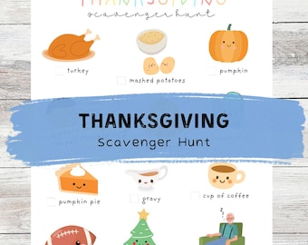 Thanksgiving Scavenger Hunt (PDF DOWNLOAD)