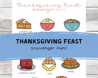 Thanksgiving Feast Scavenger Hunt (PDF DOWNLOAD)
