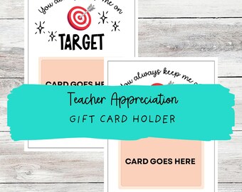 Teacher Appreciation Gift Card Holder (PRINTABLE PDF)