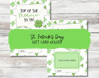 St. Patrick's Day Coffee Gift Card Holder PRINTABLE - Thanks a Latte St. Paddy's