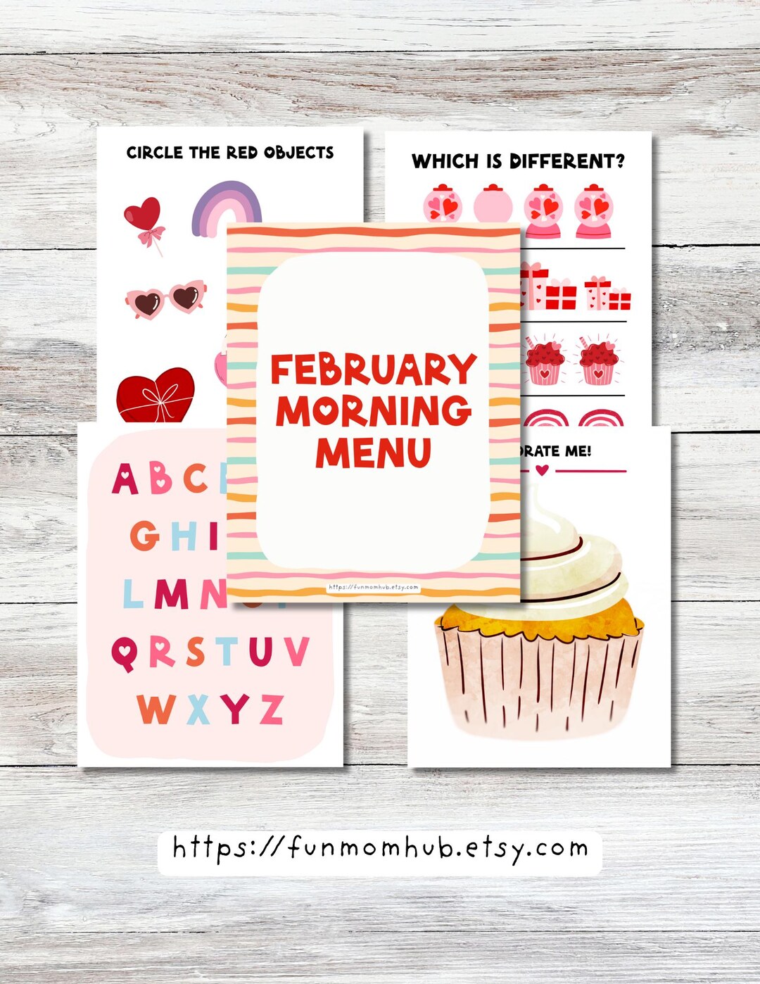 February Morning Menu, Valentine Homeschool Activity Bundle (PDF ...
