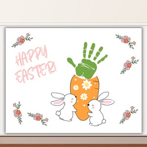 Easter Handprint, Easter Handprint Craft, Easter Crafts Toddlers, Hand Print Easter, Easter Art Printable Crafts for Preschoolers
