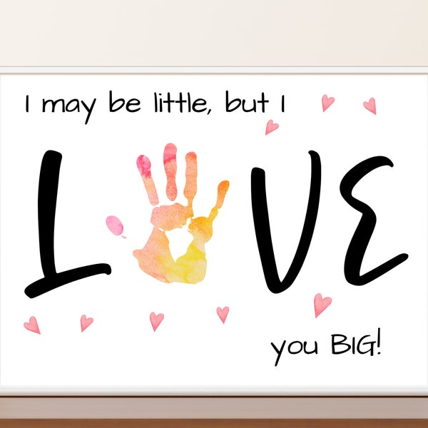 Mothers Day Handprint Art Craft, Mothers Day Gift from child, Mothers Day Gift Toddler Download Art Craft, Mothers Day Craft Baby Prints