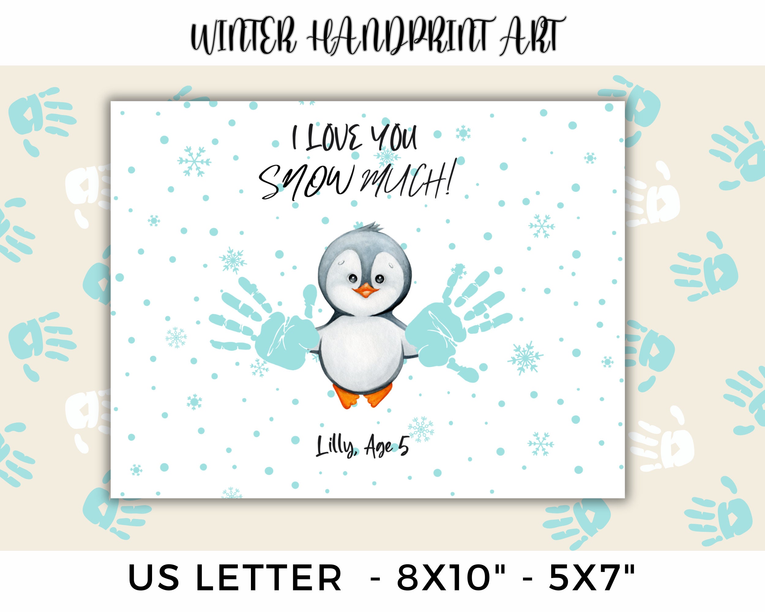 Penguin Handprint Craft Winter Handprint Art, Preschool Craft