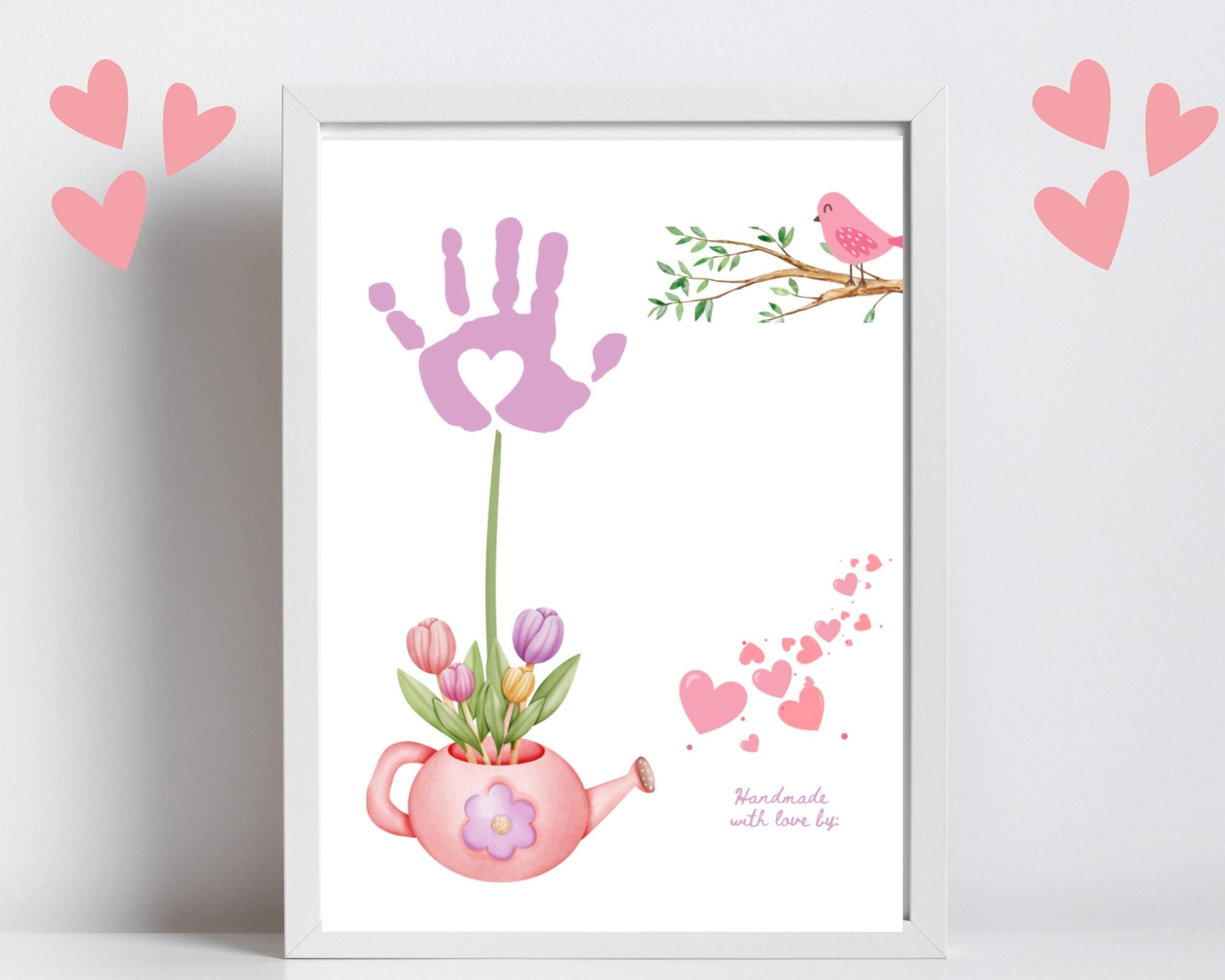 Mothers Day Handprint Art Printable, Aunt Handprint Craft, Easter ...