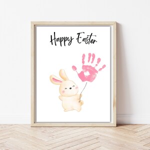 Easter Handprint Craft, Easter Handprint, Toddler Easter Craft, Easter Printable Crafts for Preschoolers, Easter Painting Activity