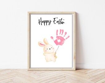 Easter Handprint Craft, Easter Handprint, Toddler Easter Craft, Easter Printable Crafts for Preschoolers, Easter Painting Activity