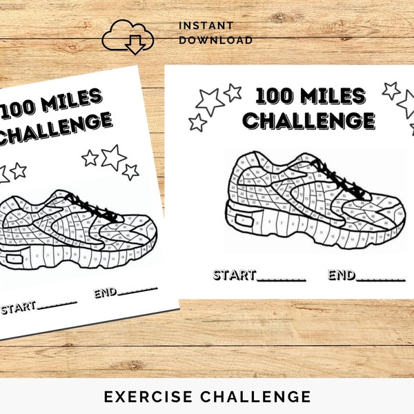 Running Log 100 Miles Walking Challenge Tracker Running Printable Walking Log Workout Tracker