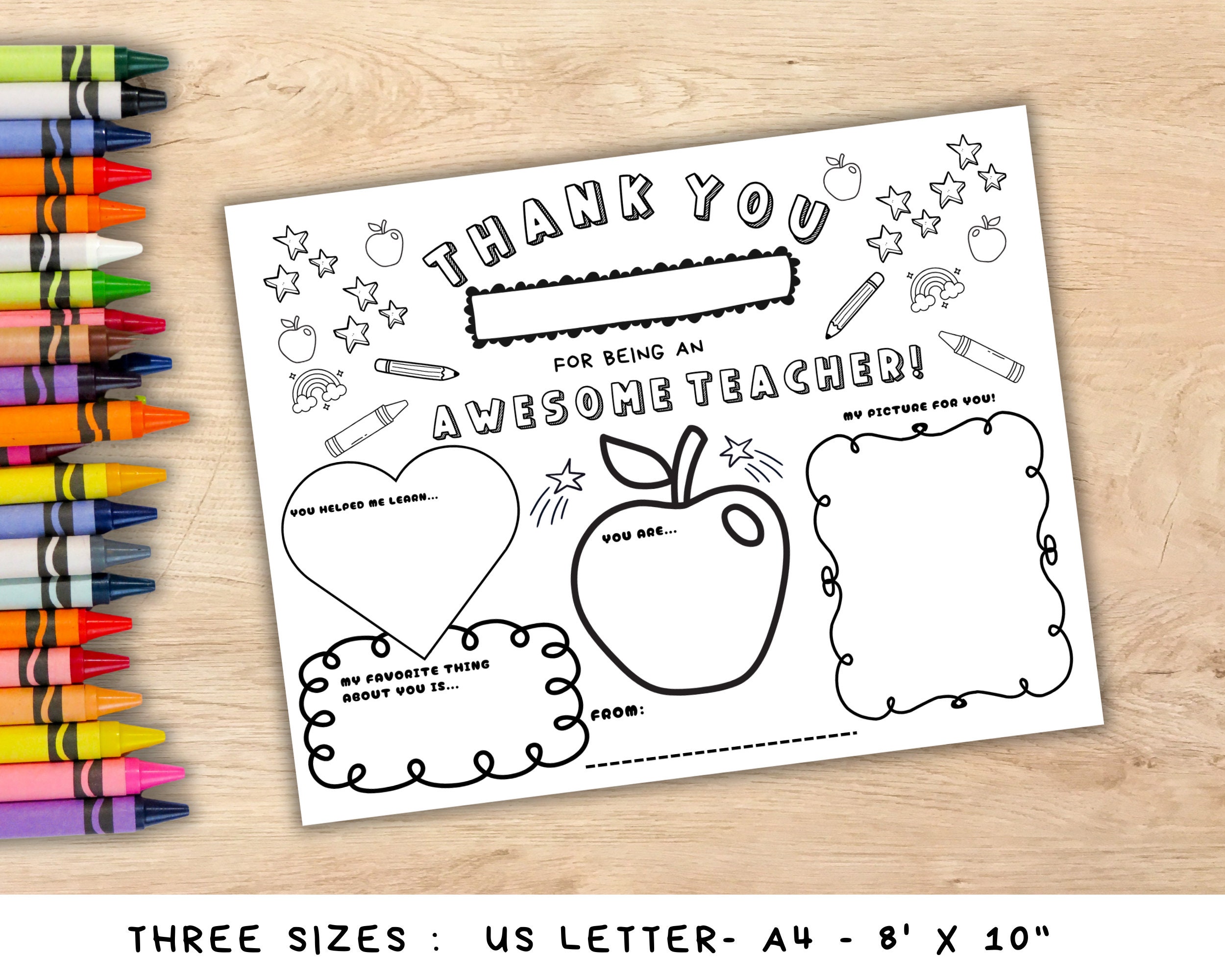 Teacher Appreciation Week Printable All About My Teacher Teacher ...