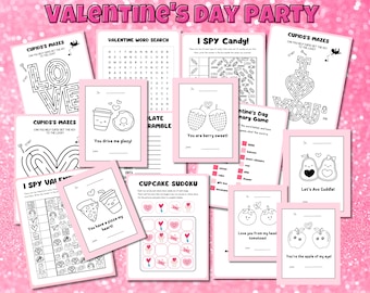 Téléchargement numérique d'activité de fête de la Saint-Valentin, activités de la Saint-Valentin, jeux pour la classe, activités manuelles imprimables pour la Saint-Valentin, maternelle