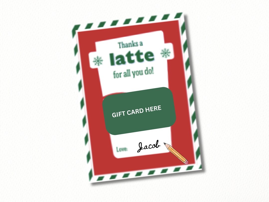 Thank You Gift Card Holder Printable Card Gift for Teacher Etsy