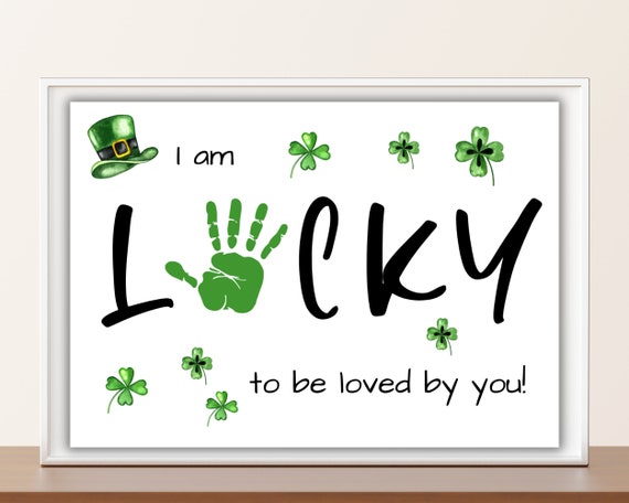 Saint Patricks Day Handprint Art Craft, Saint Patricks Day Printable Craft, March Printable Craft, St Patricks Day Craft Preschool