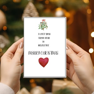 Romantische Karte für Verlobte Weihnachtskarte für Freund Weihnachtskarte für Mann Romantische Frau Karte Printable On Demand Karte