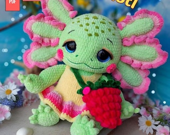 Patrón de crochet ajolote. PDF en español.