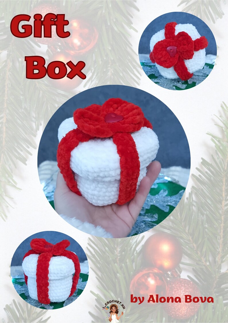 Crochet Pattern Gift Box. English Version Pattern Etsy
