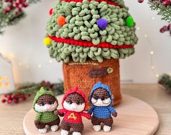 アルビンとチップマンクスのぬいぐるみセット 漫画キャラクター 子供用