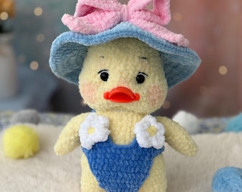 Lalafanfan かぎ針編みのアヒルのパターン、あみぐるみの鳥のおもちゃ