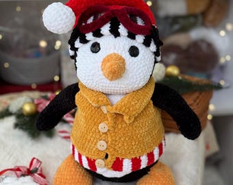 Penguin Hugsy. Crochet pattern in English