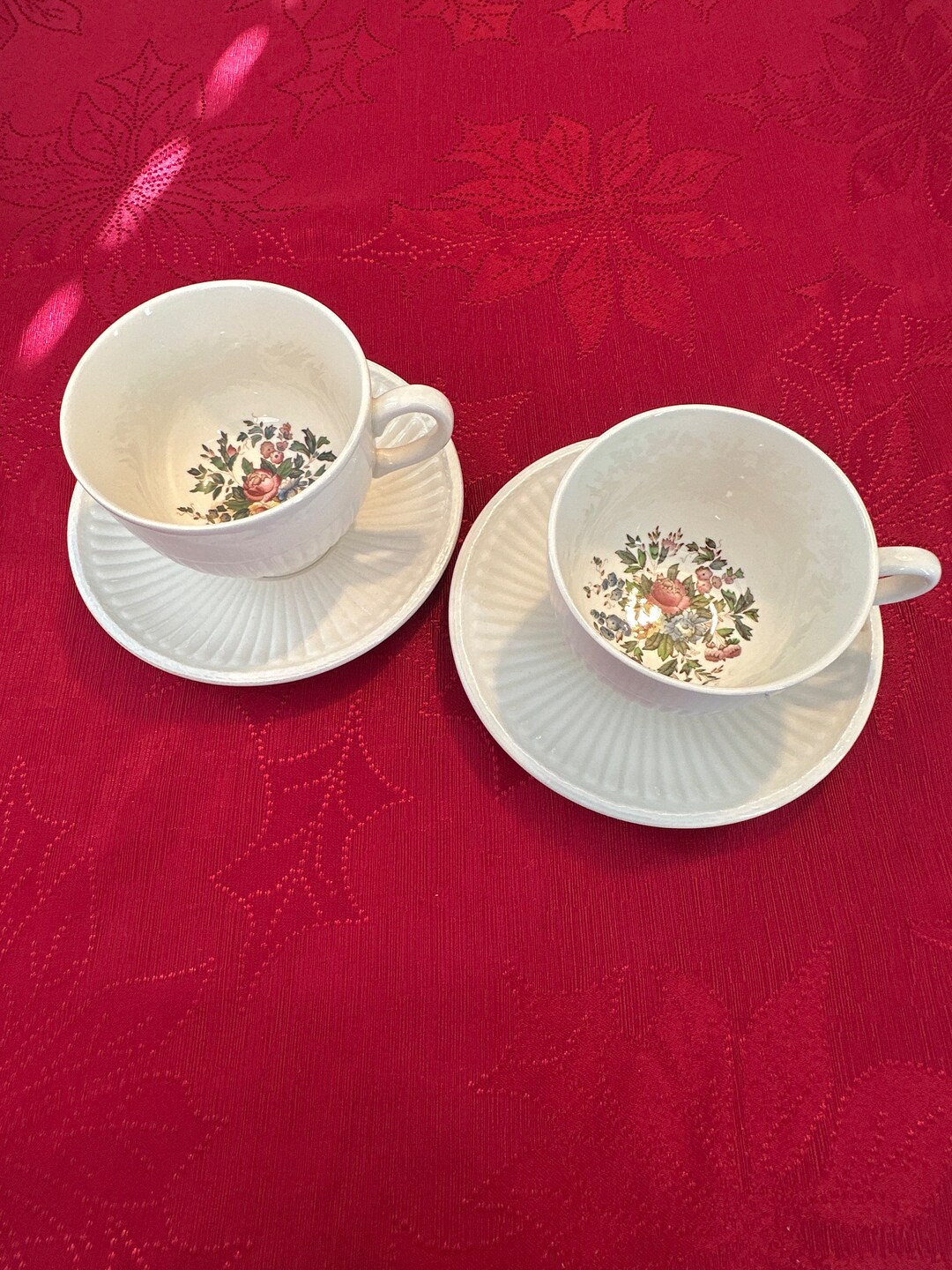 VINTAGE Conway Wedgwood Edme Tea Cup and Saucer Set 2 Etsy