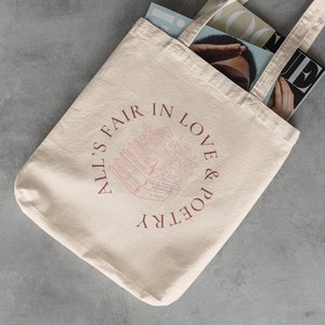 Swiftie All's Fair in Love and Poetry Duurzame canvas boekentas Herbruikbare cadeautas
