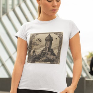 Das Turm-Tarot-Baby-T-Shirt für diejenigen, die die Eingriffsmöglichkeit des Höheren Geistes suchen