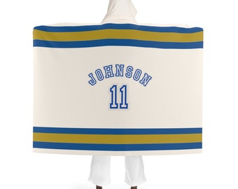 Customized Blanket Hooded Sherpa Fleece Personalized Wearable Blanket