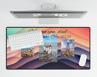 Personalized Desk Mats | Customized Gift | Father's Day Gift | Photo Desk Mat
