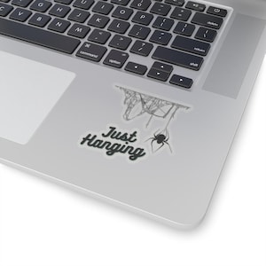 Spider Kiss-Cut Stickers, Halloween Sticker, Creepy Spider Decal, Laptop Sticker, Waterproof Sticker, Vinyl Sticker