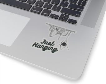 Sticker Spider Kiss-Cut, Halloween-sticker, sticker griezelige spin, laptopsticker, waterdichte sticker, vinylsticker