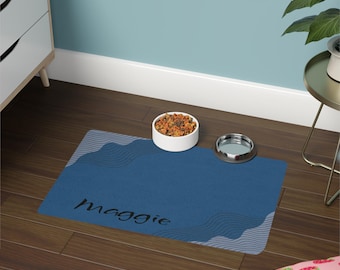 Mat voor huisdierenvoer, gepersonaliseerd voerstation voor huisdieren, minimalistisch, stijlvol, voerbak voor honden, placemat voor katten, eetmat voor huisdieren, aangepast huisdier keukendecor,