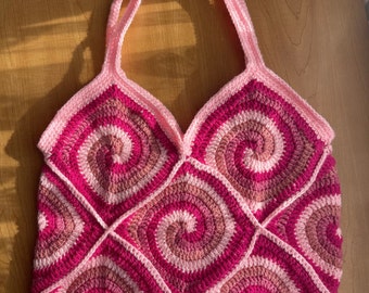 Crochet Swirl Tote Bag
