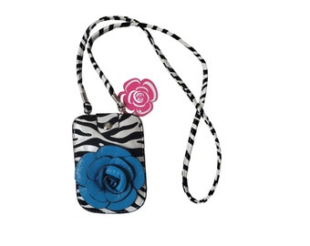 Zebra Print Wallet Handbag, Stylish Crossbody Wallet, Trendy Fashion Accessory