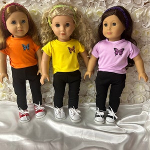 3 teiliges Happy Weekend Outfit für American Girl Puppe 45 cm