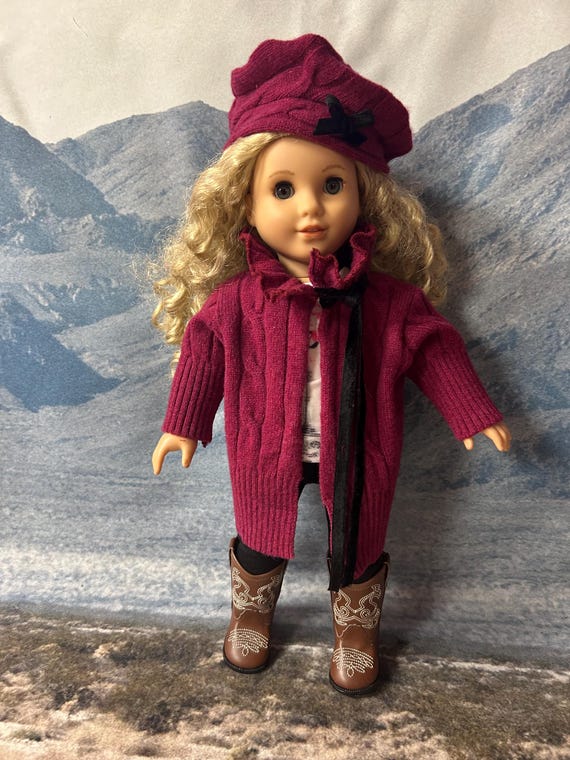 Winter Handmade Pieces Outfit for American Girl Doll 18”