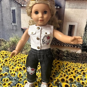 Jeans-Outfit für American Girl-Puppe 18 cm.