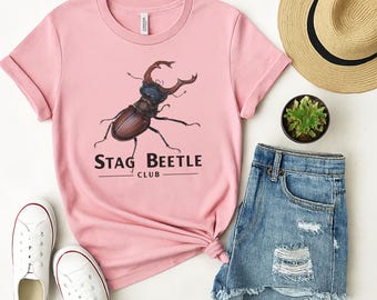 Camiseta, sudadera con capucha, sudadera, camiseta sin mangas del CLUB DEL ESCARABAJO CIERVO, camiseta de entomología, regalo para amantes de los insectos, camiseta con estampado de naturaleza, ropa para coleccionistas de insectos