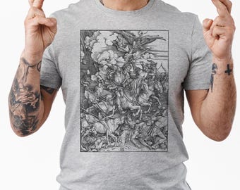 Camiseta de los Cuatro Jinetes, camiseta de arte renacentista de Alberto Durero