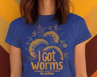 Organic Worm Farm Tee, I Got Worms Shirt, Dumb and Dumber Movie T-shirt, Funny Shirt, Graphic Tshirt, Funny Gift, 90s
