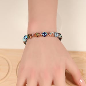 Handmade Sea Sediment  Bracelet – Jasper Stone for Calm & Balance
