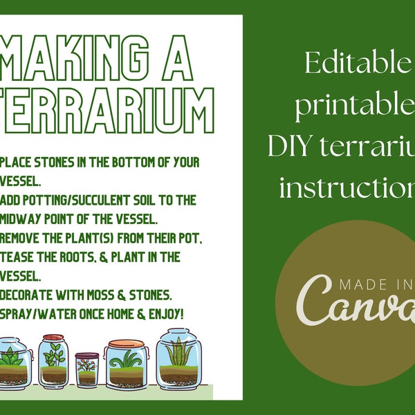 DIY Terrarium Instructions