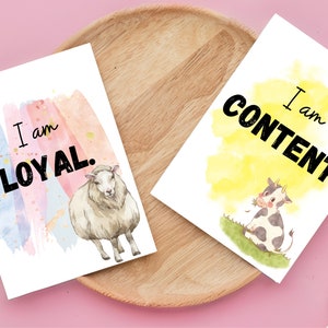 Affirmation cards, Printable Cards, flashcards, Gift for kids,
