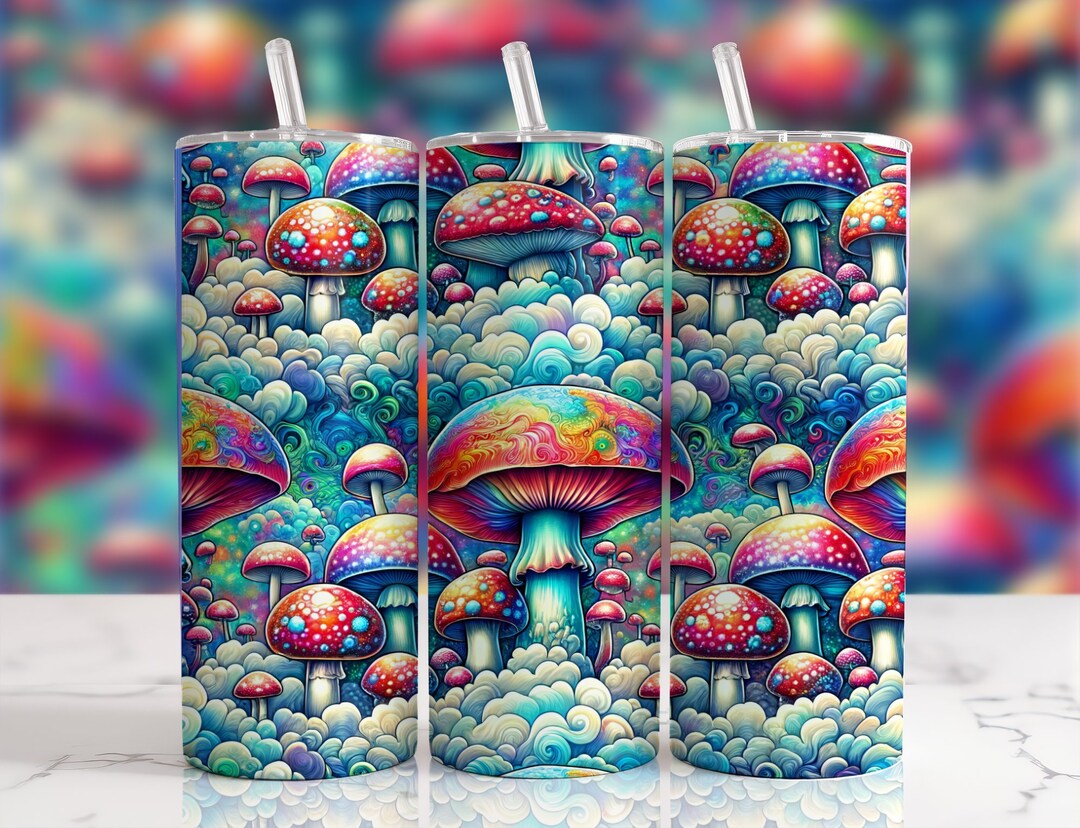 Mushroom Png, Tumbler Sublimation Designs, 20 Oz Skinny Wrap ...