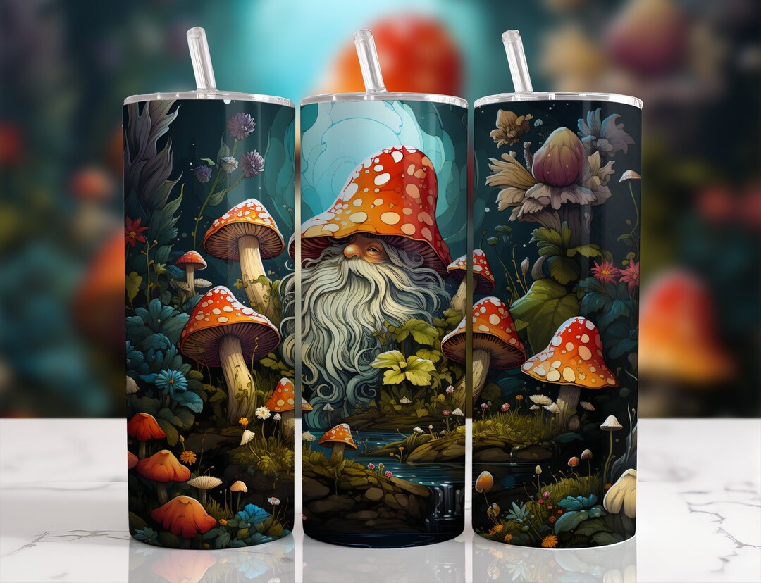 Mushroom Png, Tumbler Sublimation Designs, 20 Oz Skinny Wrap ...