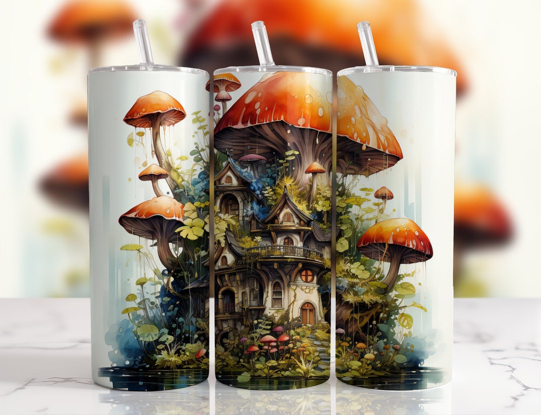 Mushroom Png, Tumbler Sublimation Designs, 20 Oz Skinny Wrap ...